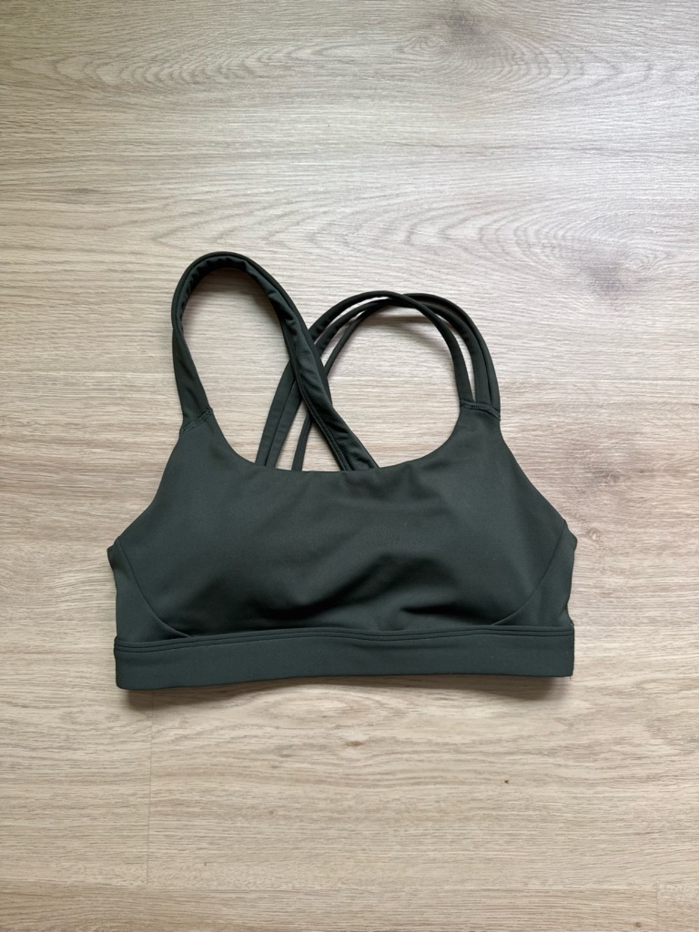 Athleta Train Free Sports Bra Aspen Olive
